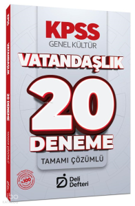Deli Defteri KPSS Vatandaşlık 20 Deneme Çözümlü