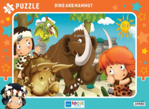 Dino ve Mamut Çerçeveli Puzzle 72 Parça