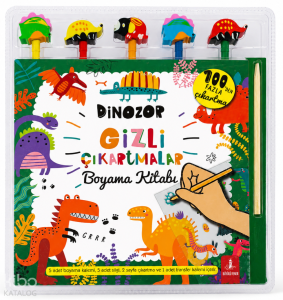 Dinozor Gizli Çıkartmalar Boyama Kitabı Seti