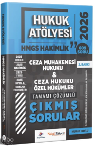 Dizgi Kitap 2026 Hukuk Atölyesi HMGS Hakimlik Ceza Muhakemesi Hukuku, Ceza Hukuku Özel Hükümler Çıkmış Sorular Çözümlü