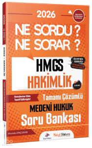 Dizgi Kitap 2026 Hukuk Atölyesi HMGS Hakimlik Ne Sordu Ne Sorar Medeni Hukuk Tamamı Çözümlü Soru Bankası