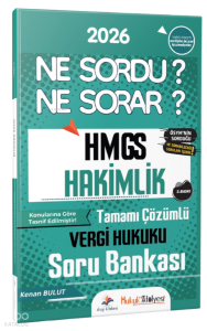 Dizgi Kitap 2026 Hukuk Atölyesi HMGS Hakimlik Ne Sordu Ne Sorar Vergi Hukuku Tamamı Çözümlü Soru Bankası