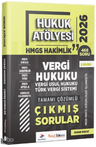 Dizgi Kitap 2026 Hukuk Atölyesi HMGS Hakimlik Vergi Hukuku, Vergi Usul Hukuku, Türk Vergi Sistemi Çıkmış Sorular Çözümlü