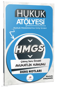 Dizgi Kitap 2026 Hukuk Atölyesi HMGS Hukuk Mesleklerine Giriş Sınavı Çıkmış Soru Örnekli Avukatlık Kanunu Ders Notları