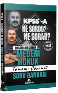 Dizgi Kitap 2026 KPSS A Medeni Hukuk Ne Sordu Ne Sorar Tamamı Çözümlü Soru Bankası