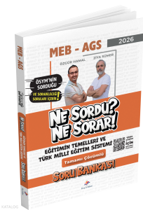 Dizgi Kitap 2026 MEB AGS Eğitimin Temelleri ve Türk Milli Eğitim Sistemi Ne Sordu Ne Sorar Tamamı Video Çözümlü Soru Bankası