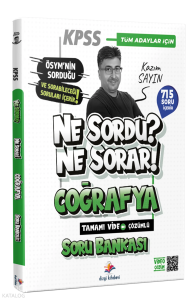 Dizgi Kitap 2026 Ne Sordu Ne Sorar KPSS Coğrafya Tamamı Video Çözümlü Soru Bankası