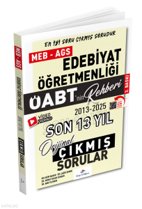 Dizgi Kitap 2026 ÖABT MEB-AGS nin Rehberi Türk Dili ve Edebiyatı Öğretmenliği Çıkmış Sorular Son 13 Yıl Çözümlü