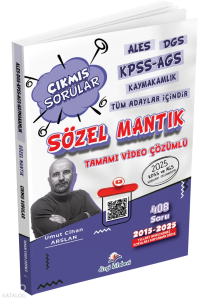 Dizgi Kitap ALES DGS KPSS AGS Kaymakamlık Tüm Adaylar İçin Sözel Mantık Tamamı Video Çözümlü Çıkmış Sorular