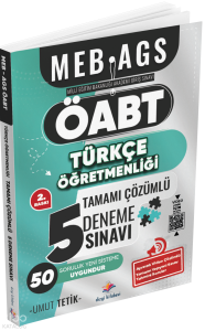 Dizgi Kitap MEB AGS ÖABT Türkçe Öğretmenliği Tamamı Ayrıntılı Video Çözümlü 5 Deneme Sınavı
