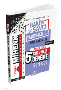 Dizgi Kitap Mihenk Adli Hakimlik ve Savcı Yardımcılığı 5 Deneme