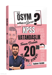 Dizgi Kitap ÖSYM Böyle Sorar 2026 KPSS Vatandaşlık Tamamı PDF Çözümlü 20 Deneme Sınavı