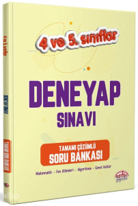 Editör Yayınevi 4-5. Sınıf Deneyap Tamamı Çözümlü Soru Bankası