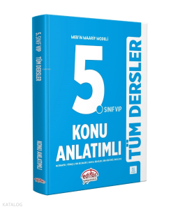 Editör Yayınevi 5. Sınıf Vip Tüm Dersler Konu Anlatımlı