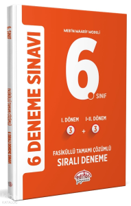 Editör Yayınevi 6. Sınıf (3+3) Fasiküllü Tamamı Çözümlü 6 Deneme Sınavı