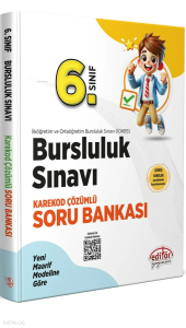 Editör Yayınevi 6. Sınıf Bursluluk Tamamı Çözümlü Fasiküllü 5 Deneme Sınavı