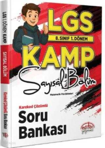 Editör Yayınevi 8. Sınıf 1. Dönem LGS Kamp Sayısal Bölüm Karekod Çözümlü Soru Bankası