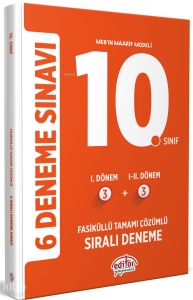 Editör Yayınları 10. Sınıf (3+3) Fasiküllü Tamamı Çözümlü 6 Deneme Sınavı