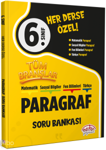 Editör Yayınları 6. Sınıf Tüm Branşlar Paragraf Soru Bankası