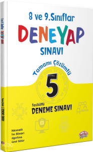 Editör Yayınları 8-9. Sınıf Deneyap Tamamı Çözümlü 5 Deneme Sınavı