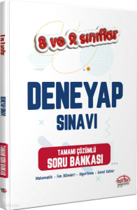 Editör Yayınları 8-9. Sınıf Deneyap Tamamı Çözümlü Soru Bankası