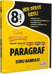 Editör Yayınları 8. Sınıf Tüm Branşlar Paragraf Soru Bankası