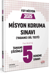 Editör YDT Misyon Koruma Sınavı 5 Deneme Sınavı