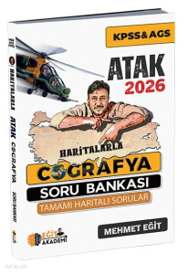 Eğit Akademi 2026 KPSS MEB-AGS Haritalarla Atak Coğrafya Soru Bankası