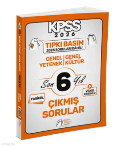 Eğitim Deposu 2026 Kpss Genel Yetenek Genel Kültür Tıpkı Basım Son 6 Yıl Çıkmış Sorular