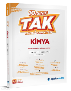 Eğitim Vadisi Yayınları 10.Sınıf Tam Anlatım Kitabı Kimya