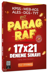 EVP Akademi KPSS MEB-AGS ALES DGS TYT Paragraf REST 17x21 Deneme Çözümlü EVP Akademi