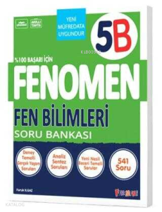 Fenomen Kitap Yayınları  5. Sınıf Fen Bilimleri B Soru Bankası