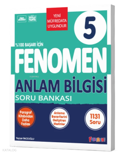 Fenomen Yayınları 5. Sınıf Anlam Bilgisi Soru Bankası