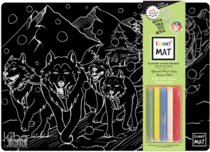 Funny Mat Sled Dogs and Kites 2 Paket with 5 'li Tebeşirli  Siyah Seri