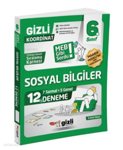 Gizli Yayınları  6. Sınıf Sosyal Bilgiler 12'li Deneme - MEB Gibi Sordu