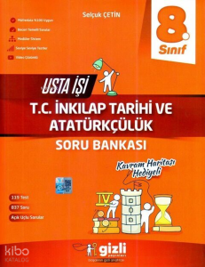 Gizli Yayınları 8. Sınıf Usta İşi T.C. İnkılap Tarihi ve Atatürkçülük Soru Bankası