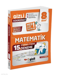 Gizli Yayınları LGS 8. Sınıf Matematik 15’li Deneme - Meb Gibi Sordu