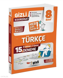 Gizli Yayınları LGS 8. Sınıf Türkçe 15'li Deneme-Meb Gibi Sordu