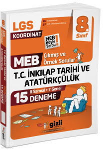 Gizli Yayınları LGS MEB Çıkmış ve Örnek Sorular T.C. İnkılap Tarihi ve Atatürkçülük 15'li Deneme-MEB Böyle Sordu