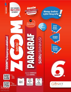 Günay Yayıncılık 6.Sınıf Zoom Serisi Paragraf