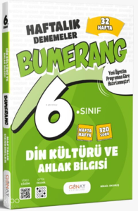 Günay Yayınları Bumerang Serisi 6. Sınıf Din Kültürü ve Ahlak Bilgisi 32 Haftalık Denemeleri