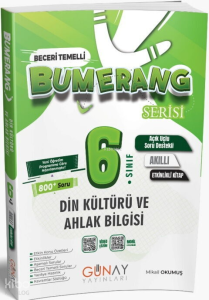 Günay Yayınları Bumerang Serisi 6. Sınıf Etkinlikli Din Kültürü ve Ahlak Bilgisi