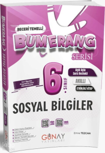 Günay Yayınları Bumerang Serisi 6. Sınıf Etkinlikli Sosyal Bilgiler