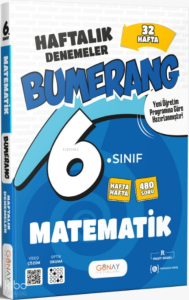 Günay Yayınları Bumerang Serisi 6. Sınıf Matematik 32 Haftalık Denemeleri