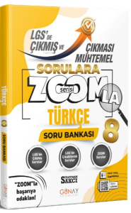 Günay Yayınları Zoom Serisi 8. Sınıf LGS Türkçe Çıkması Muhtemel Soru Bankası