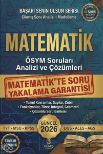 Güneş Kitabevleri Matematik 2026 ÖSYM Soruları Analizi ve Çözümleri;TYT - MSÜ - KPSS - DGS - ALES - AGS