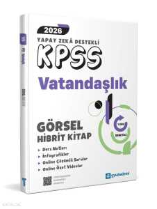 Gysakademi 2026 KPSS Yapay Zeka Destekli Vatandaşlık Görsel Hibrit Kitap