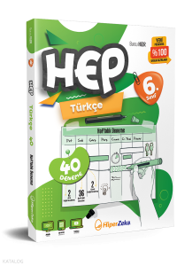 Hiper Zeka 6. Sınıf Hep Türkçe Haftalık Deneme Föyleri