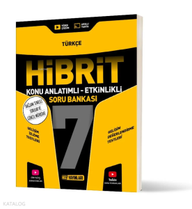Hız Yayınları 7. Sınıf Hibrit Türkçe Soru Bankası - Bağlam Temelli Sorular ve Güncel Müftedat