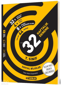 Hız Yayınları 7. Sınıf Sosyal Bilgiler 32 Haftalık Kazanım Denemeleri